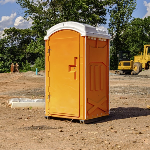 how often are the porta potties cleaned and serviced during a rental period in Mount Airy